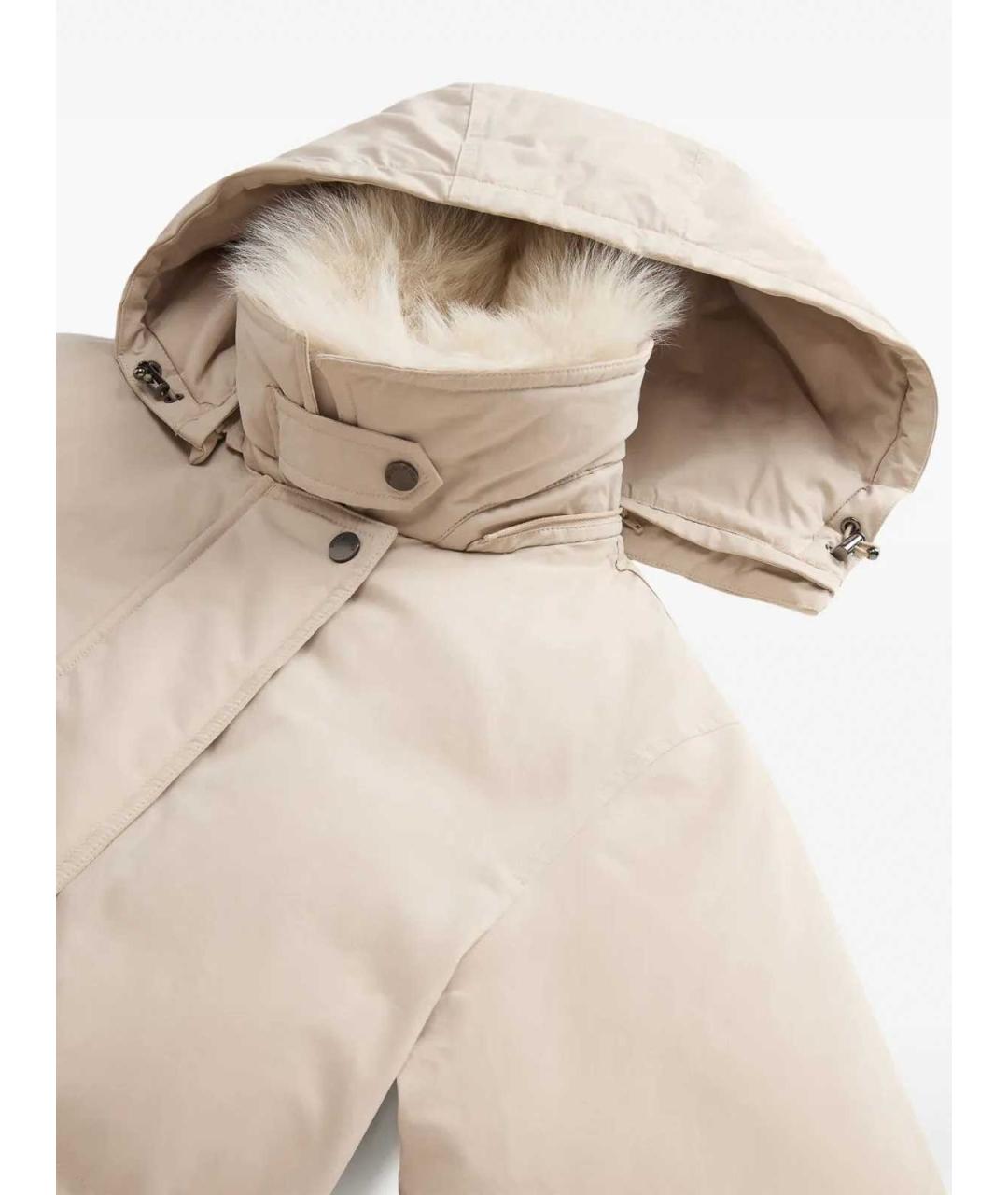 WOOLRICH Бежевая полиэстеровая куртка, фото 3