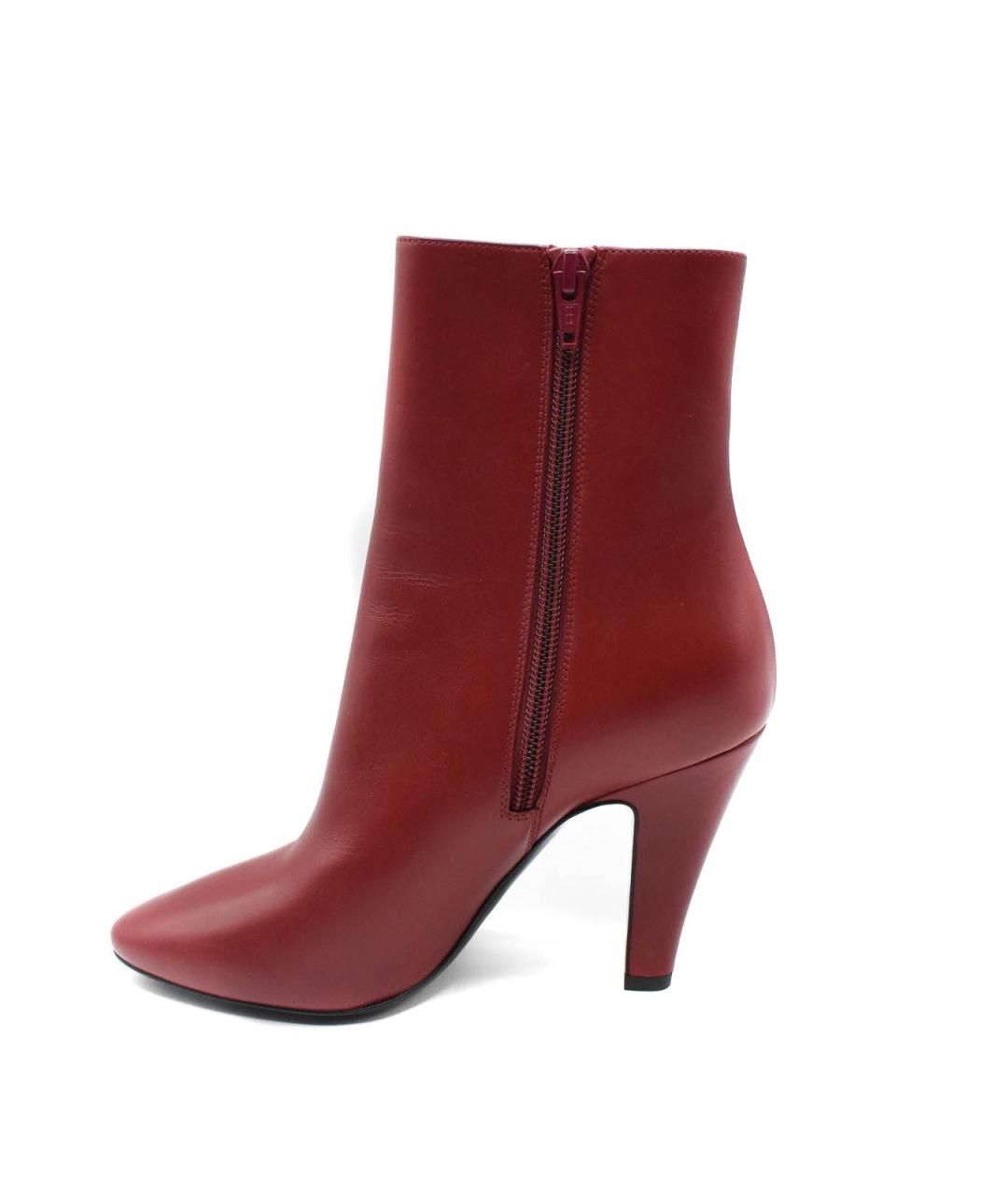 SAINT LAURENT Красные кожаные ботильоны, фото 2