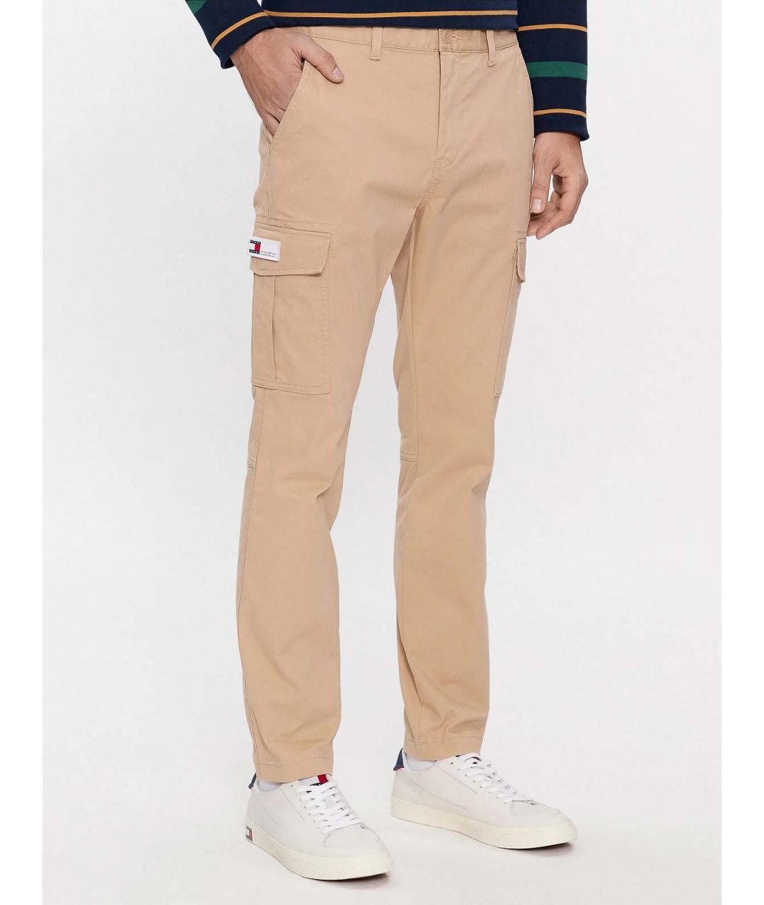 TOMMY HILFIGER Бежевые хлопковые прямые джинсы, фото 2