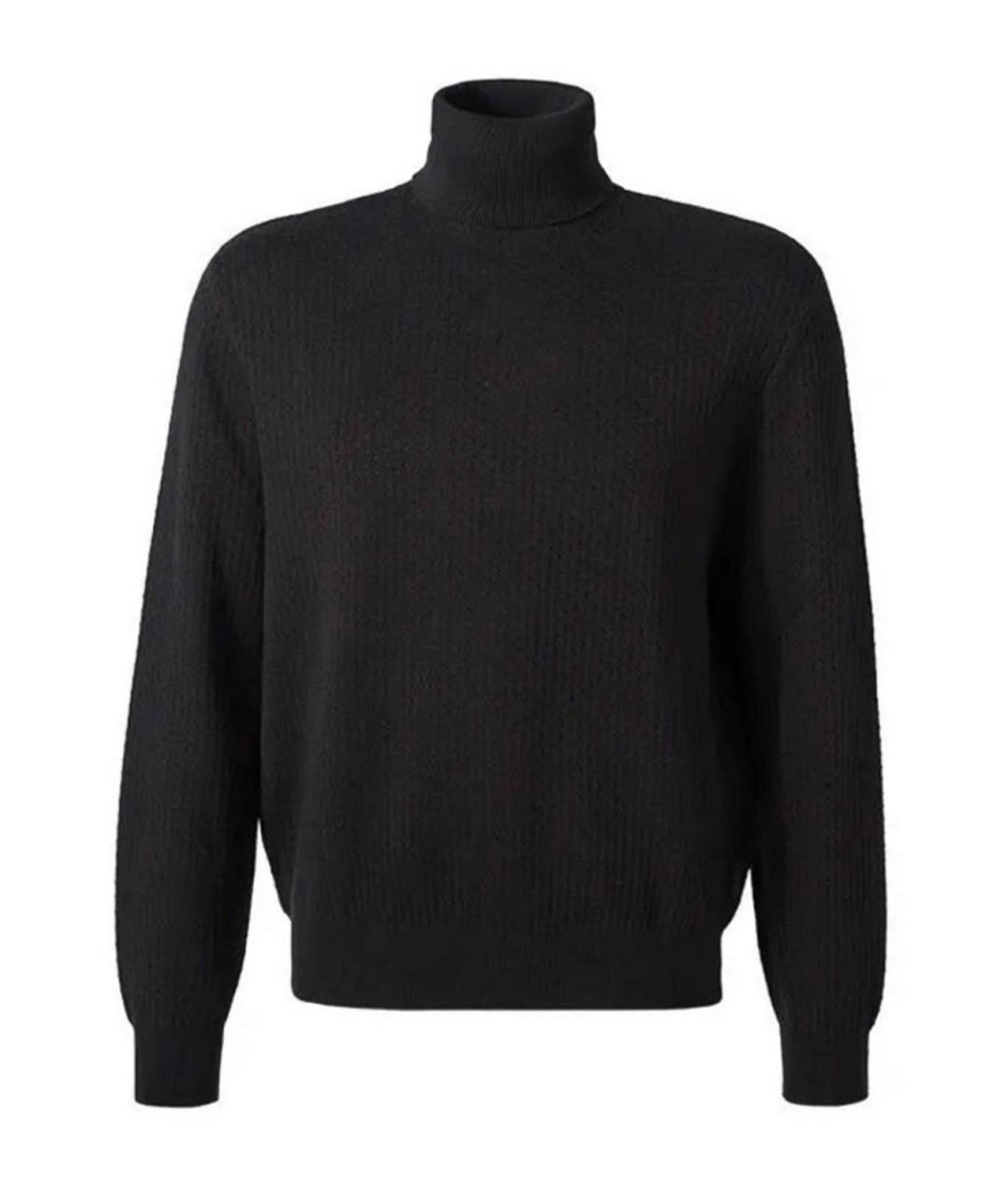 ARMANI EXCHANGE Черный хлопковый джемпер / свитер, фото 1
