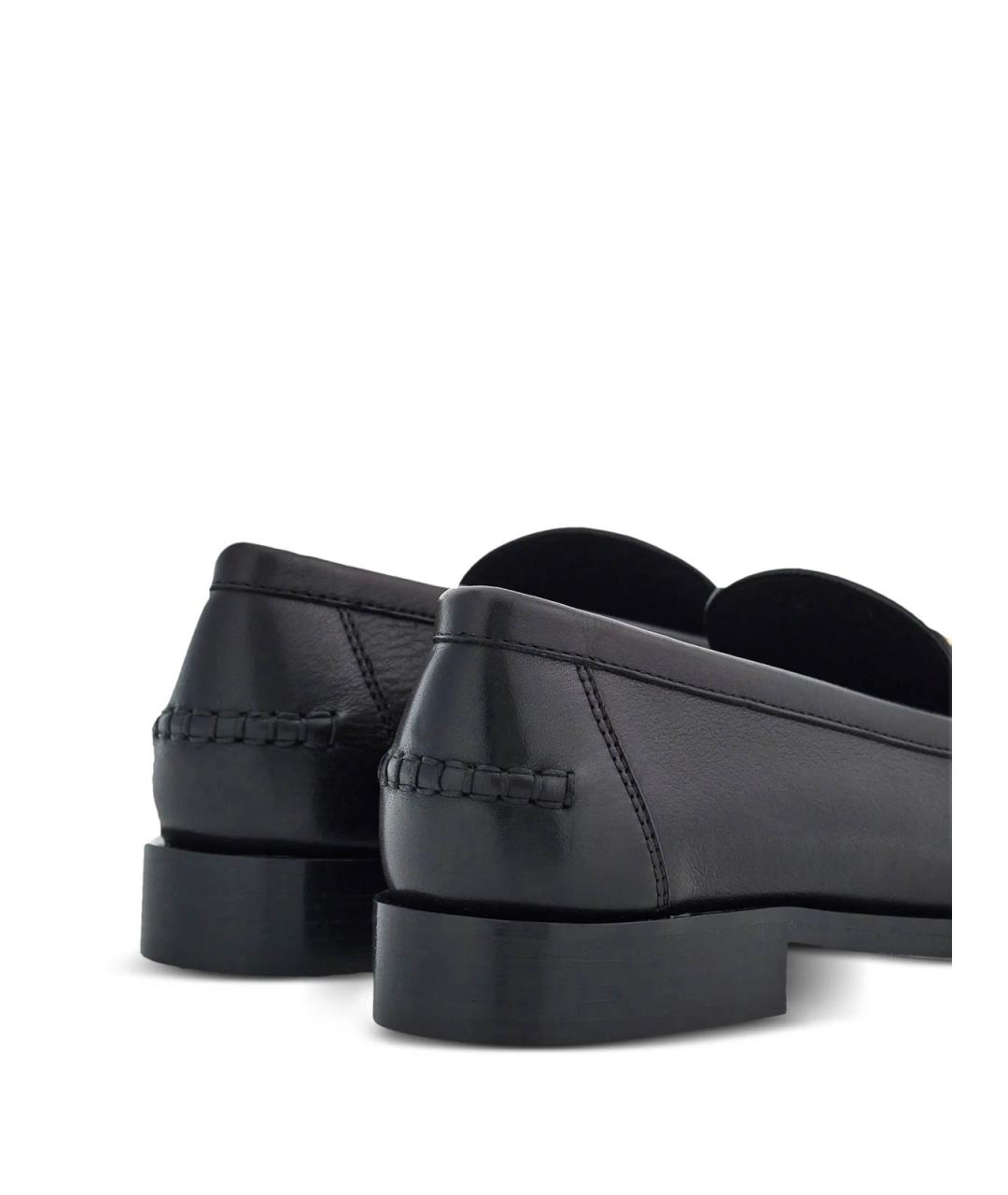 FERRAGAMO Черные кожаные лоферы, фото 3