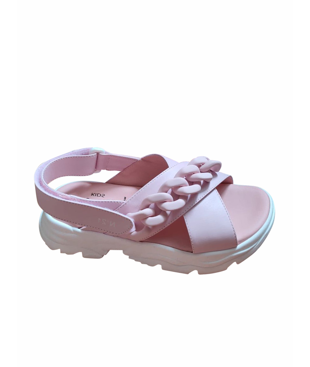 Nº21 KIDS Розовые кожаные сандалии, фото 1