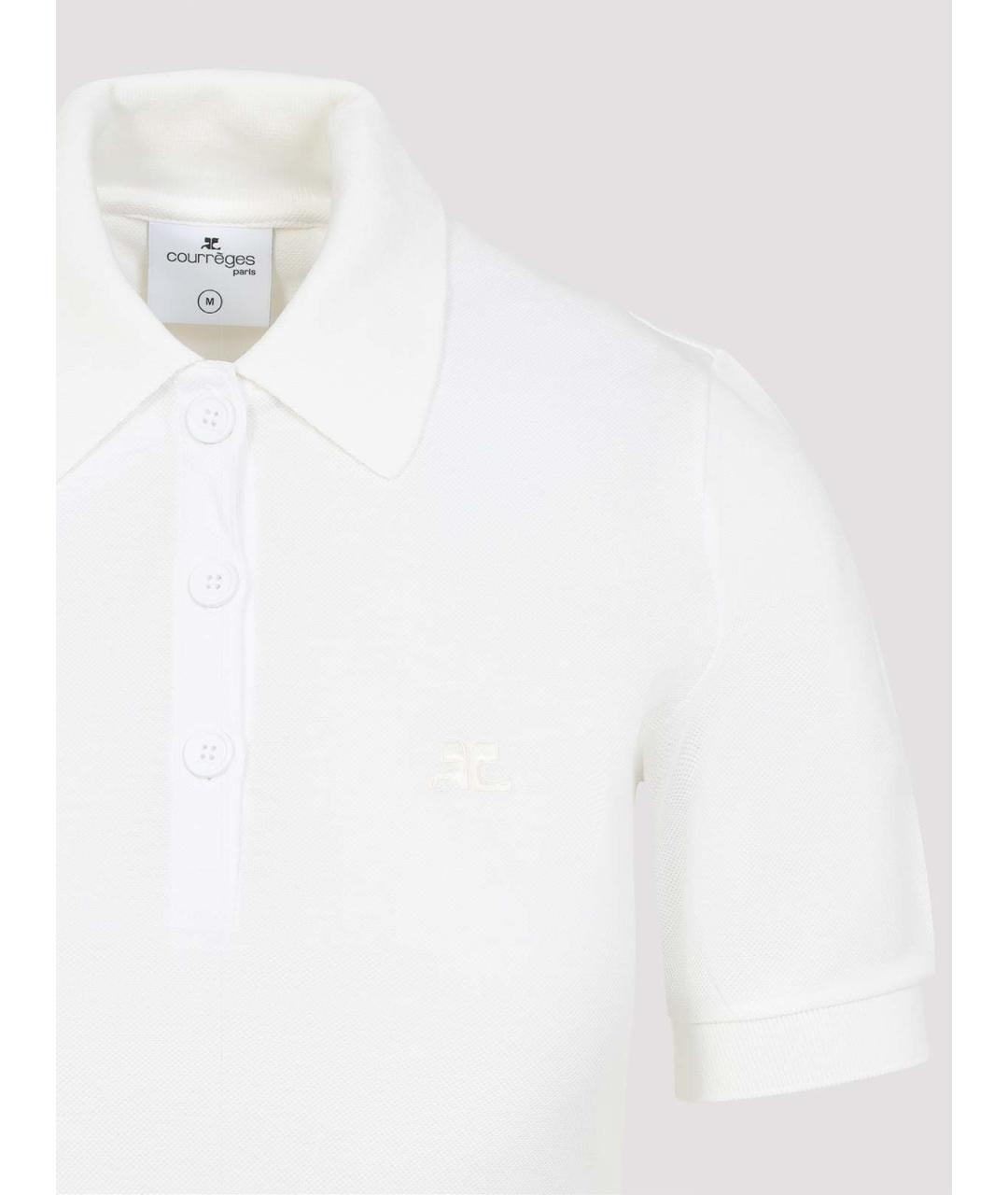 COURREGES Бежевое хлопковое повседневное платье, фото 3