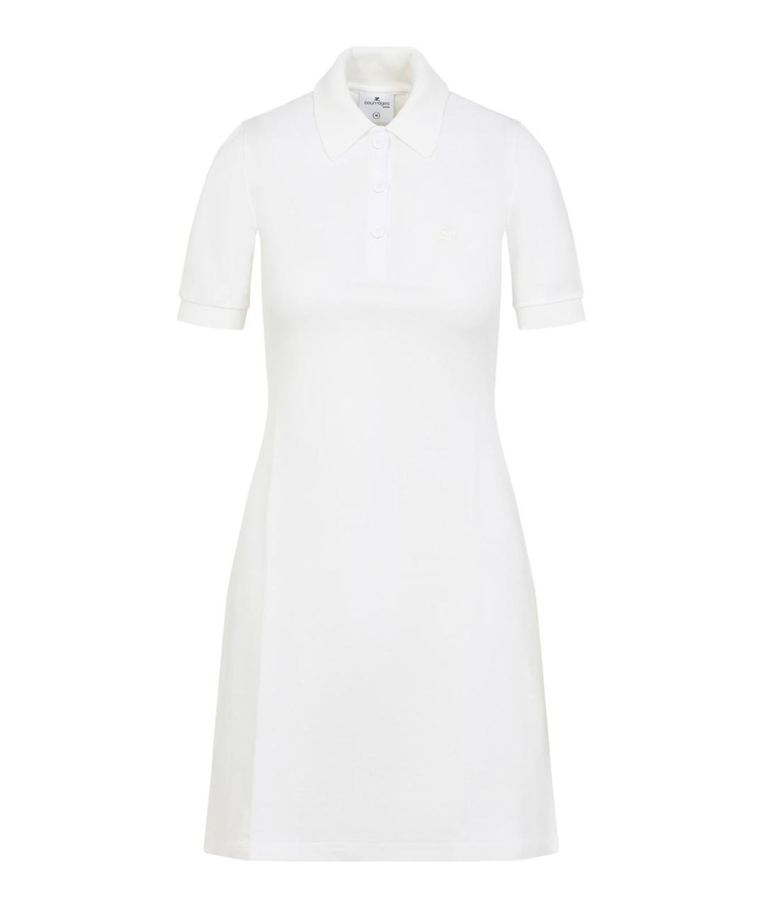COURREGES Бежевое хлопковое повседневное платье, фото 1