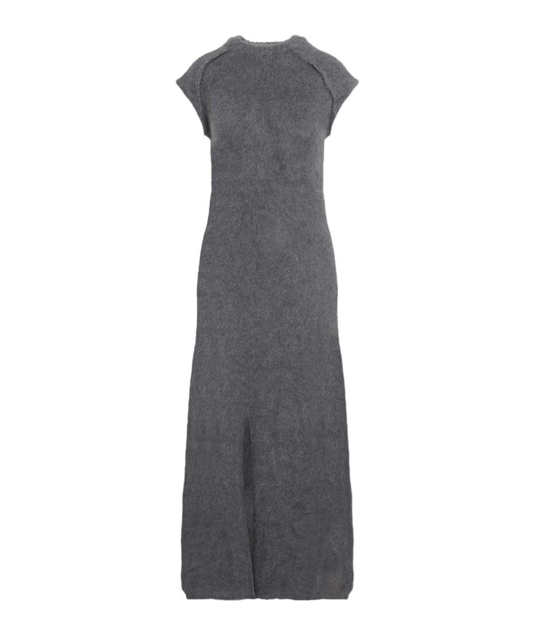 JIL SANDER Серое шерстяное платье, фото 1