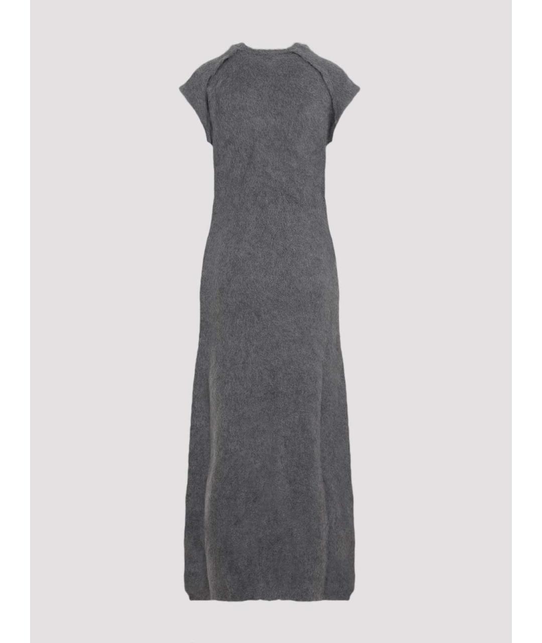 JIL SANDER Серое шерстяное платье, фото 2