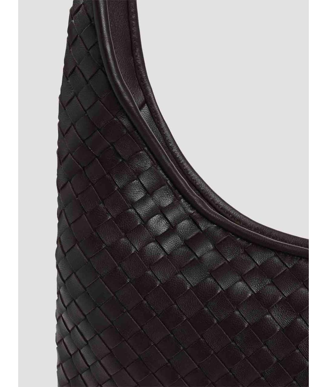 BOTTEGA VENETA Коричневая кожаная сумка через плечо, фото 3