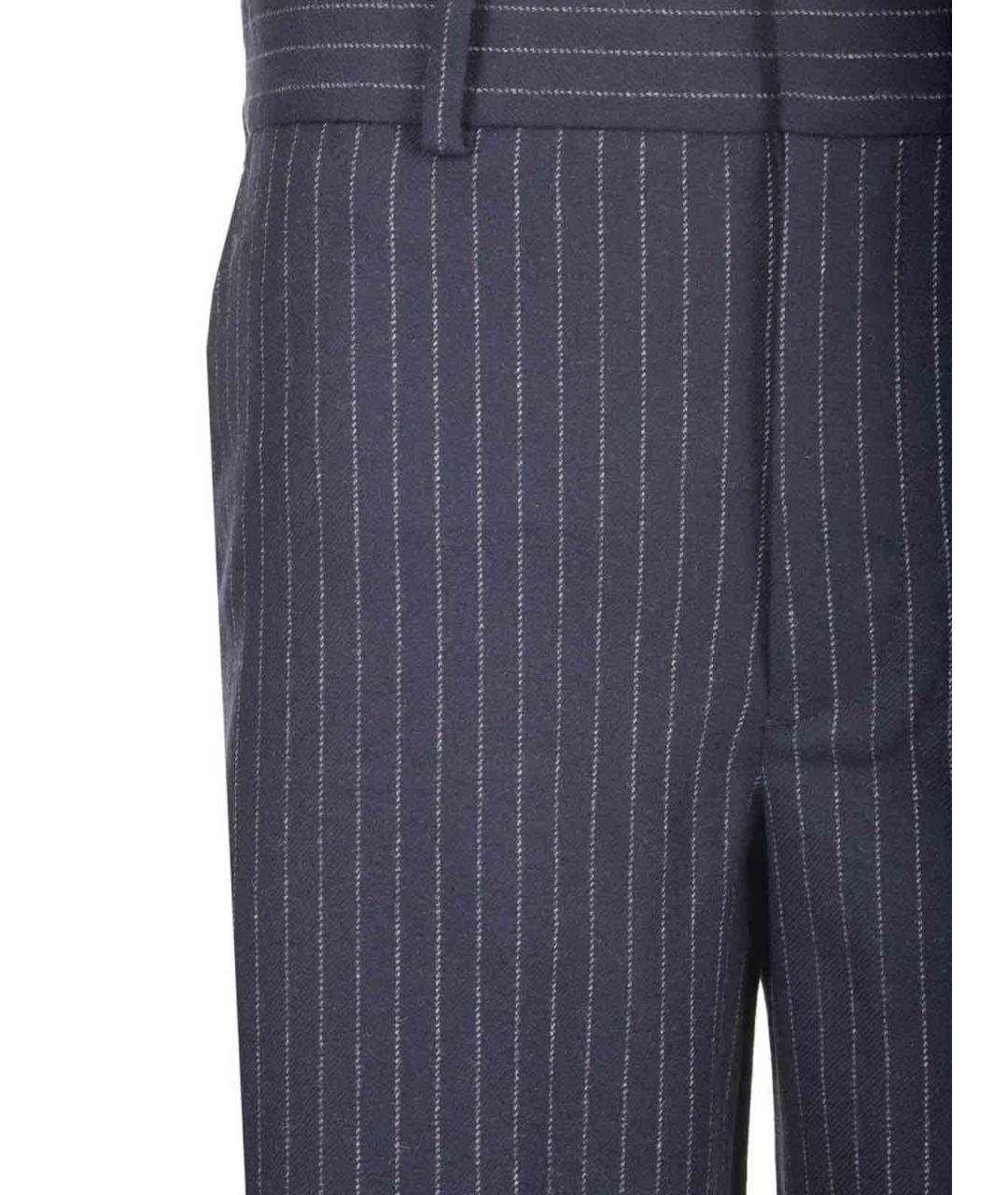 A.P.C. Синие полиамидовые прямые брюки, фото 4