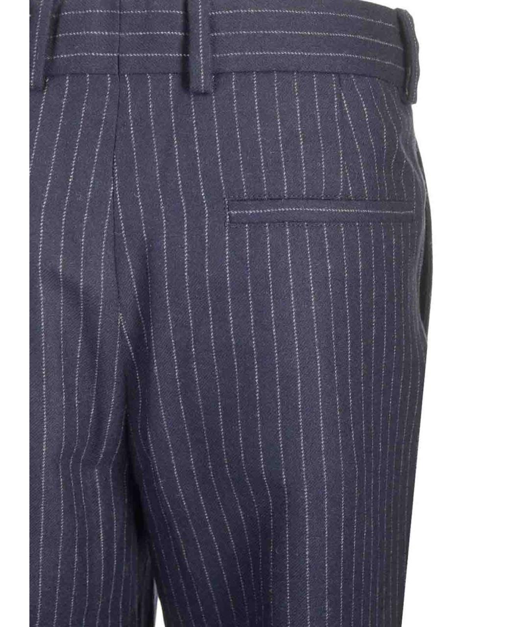 A.P.C. Синие полиамидовые прямые брюки, фото 6