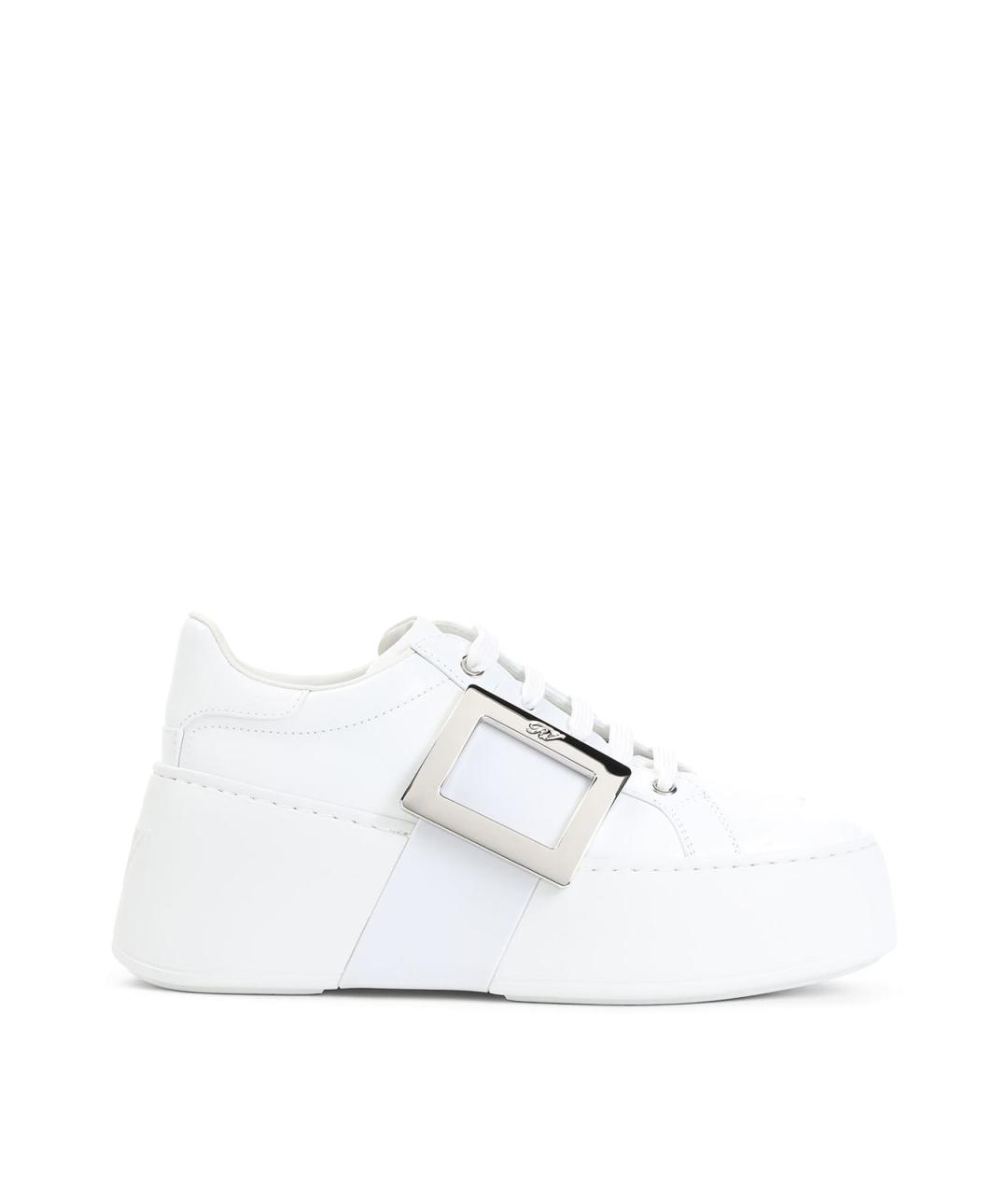 ROGER VIVIER Белые кожаные кроссовки, фото 1