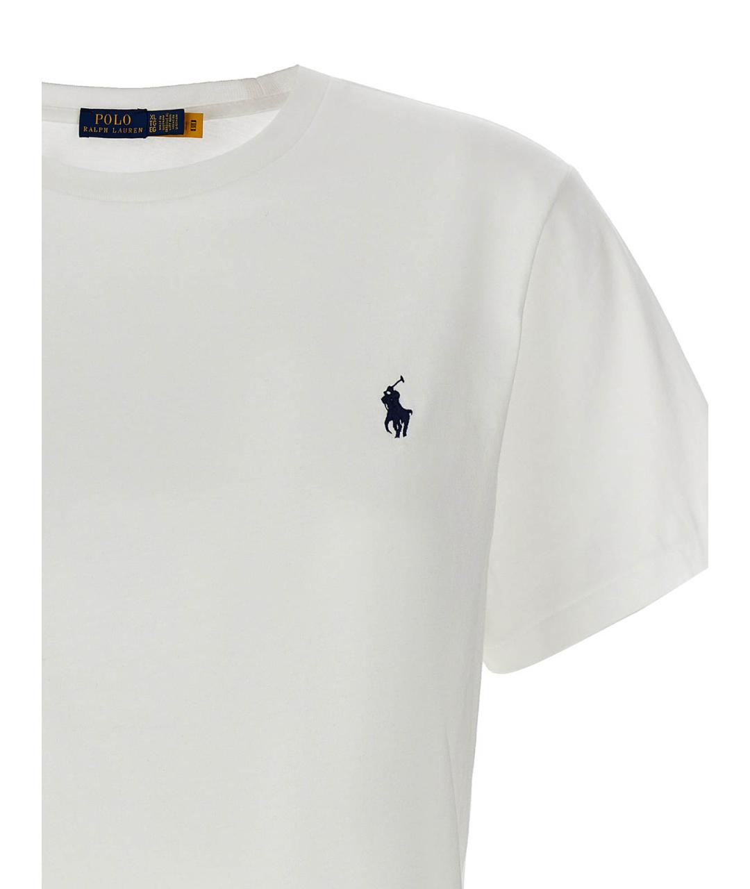 POLO RALPH LAUREN Белая хлопковая футболка, фото 3