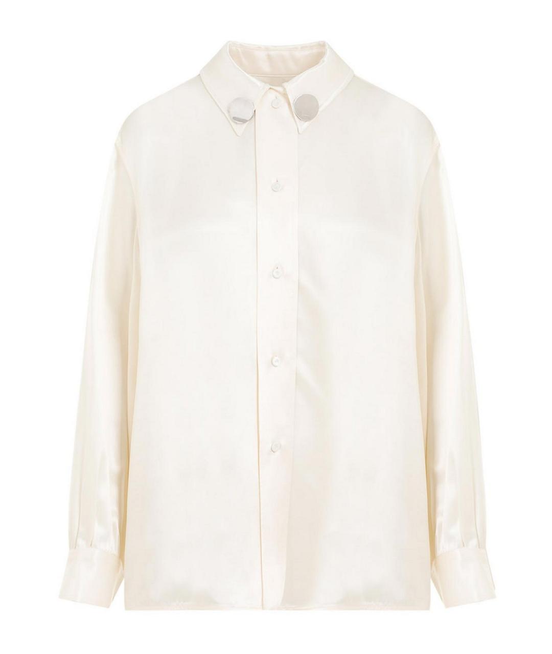 JIL SANDER Бежевая вискозная рубашка, фото 1