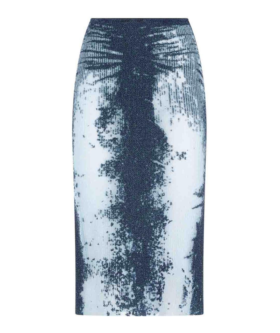 DIESEL Синяя юбка миди, фото 1