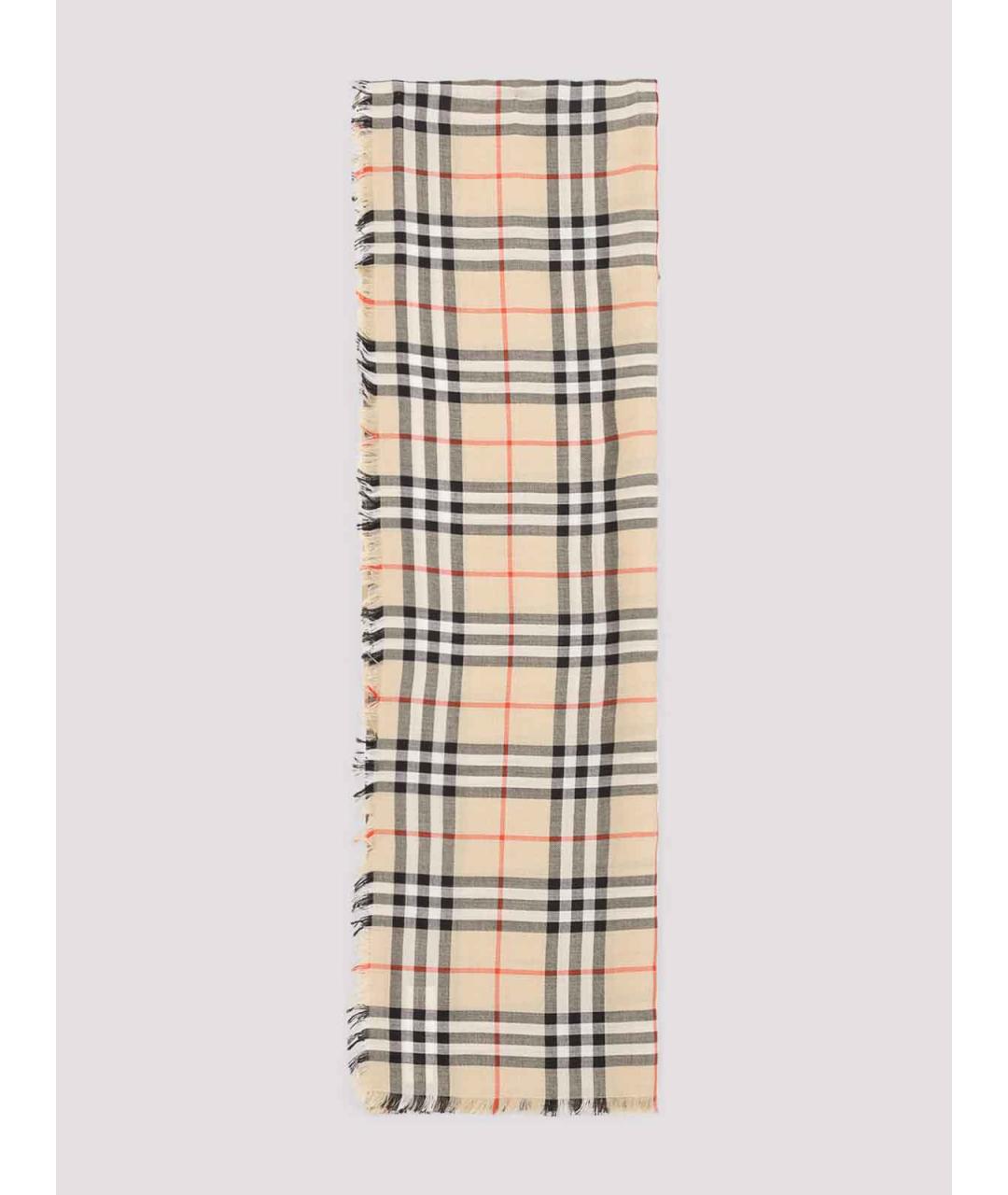 BURBERRY Бежевый кашемировый шарф, фото 3