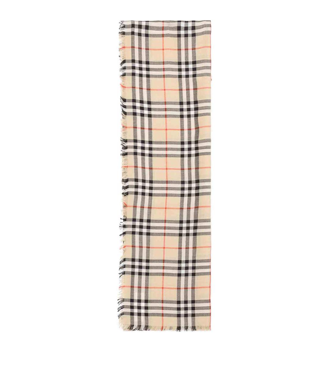 BURBERRY Бежевый кашемировый шарф, фото 1