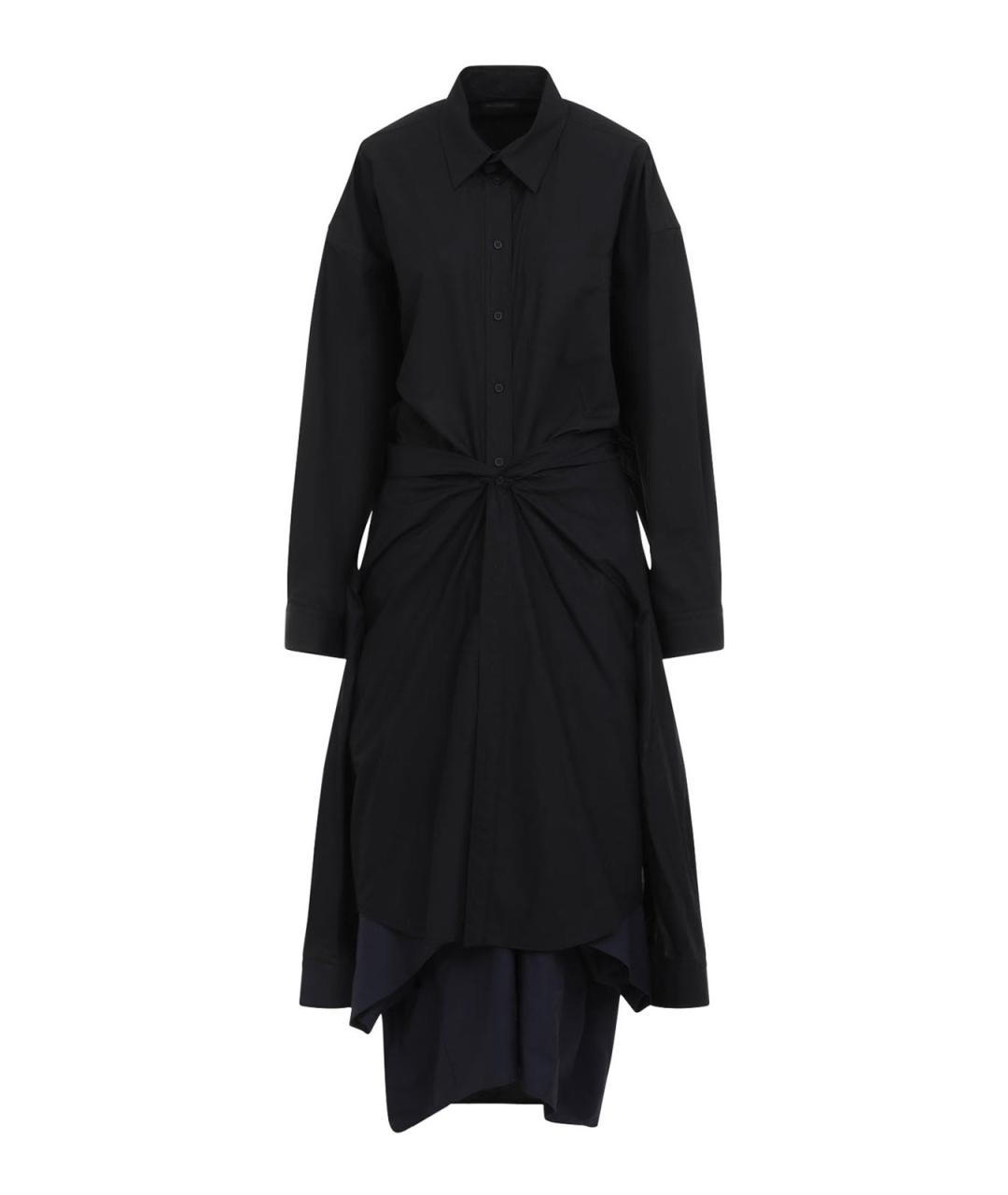 BALENCIAGA Черная хлопковая рубашка, фото 1