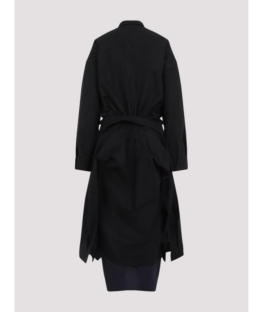 BALENCIAGA Черная хлопковая рубашка, фото 2
