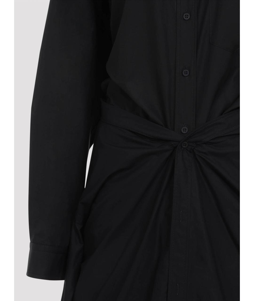 BALENCIAGA Черная хлопковая рубашка, фото 3