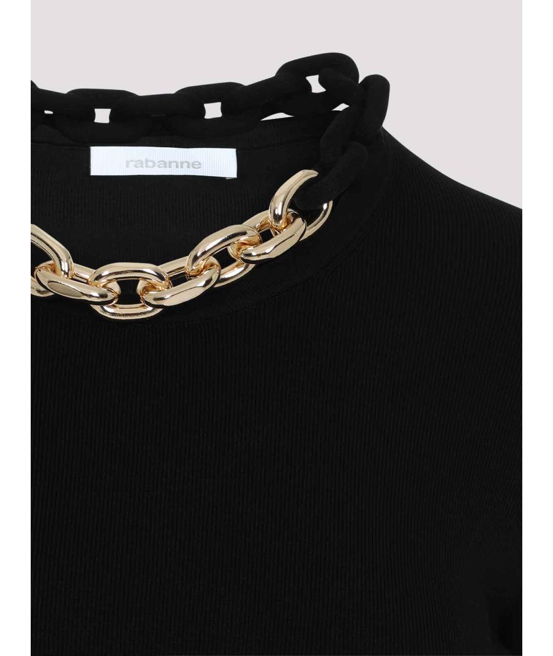 PACO RABANNE Черное шелковое повседневное платье, фото 3