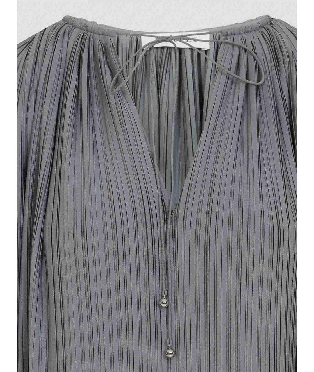 LANVIN Серая полиэстеровая блузы, фото 3