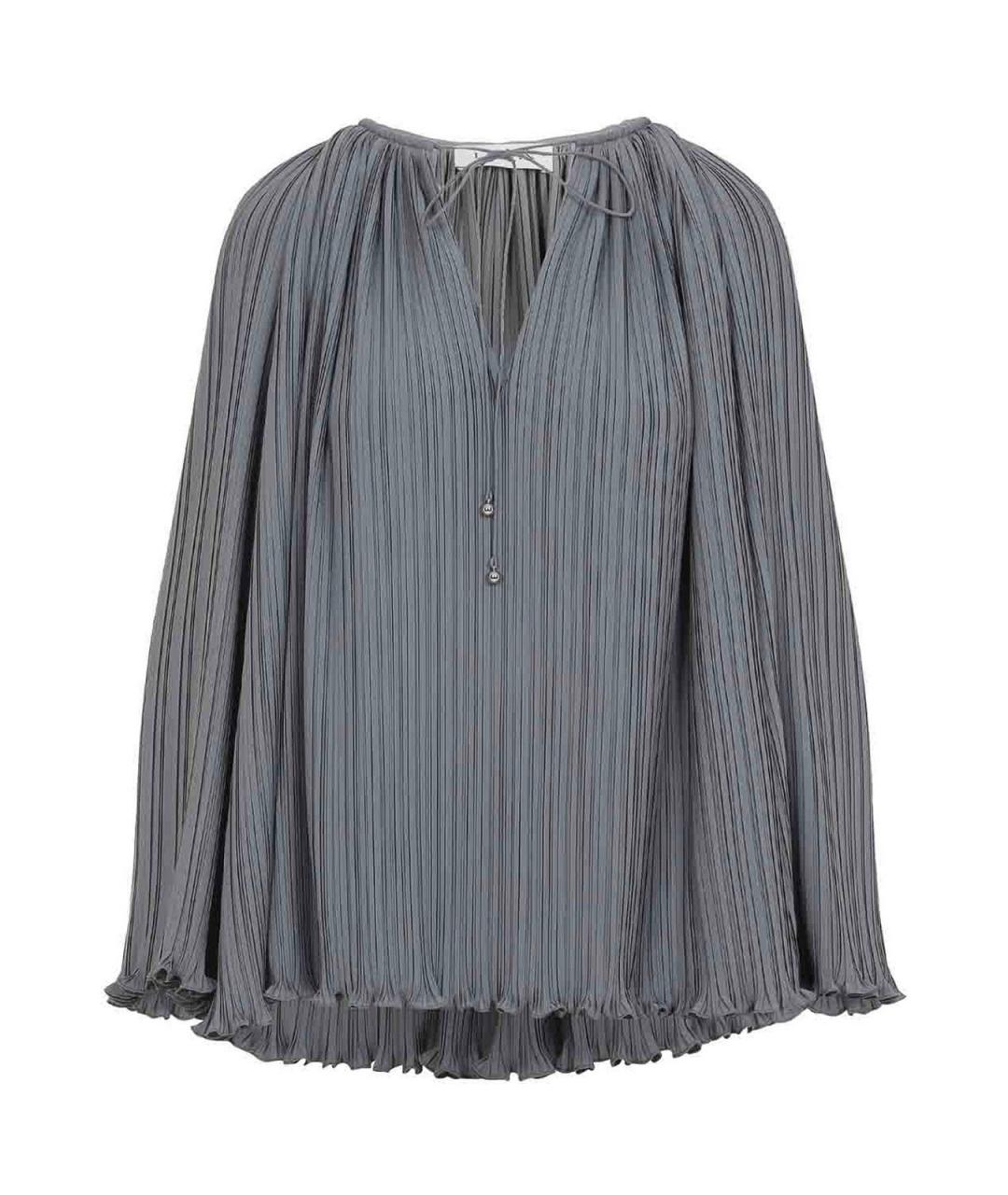 LANVIN Серая полиэстеровая блузы, фото 1