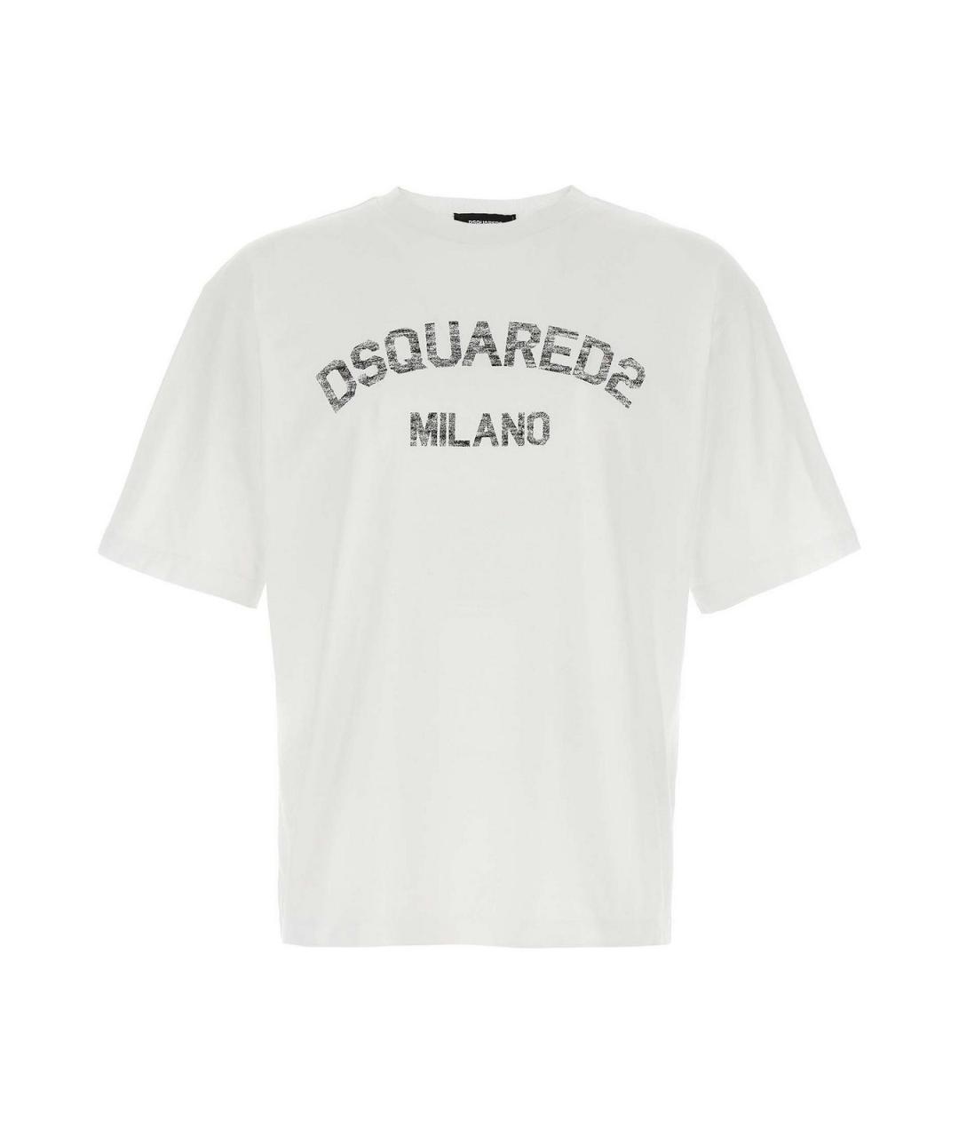 DSQUARED2 Белая хлопковая футболка, фото 1