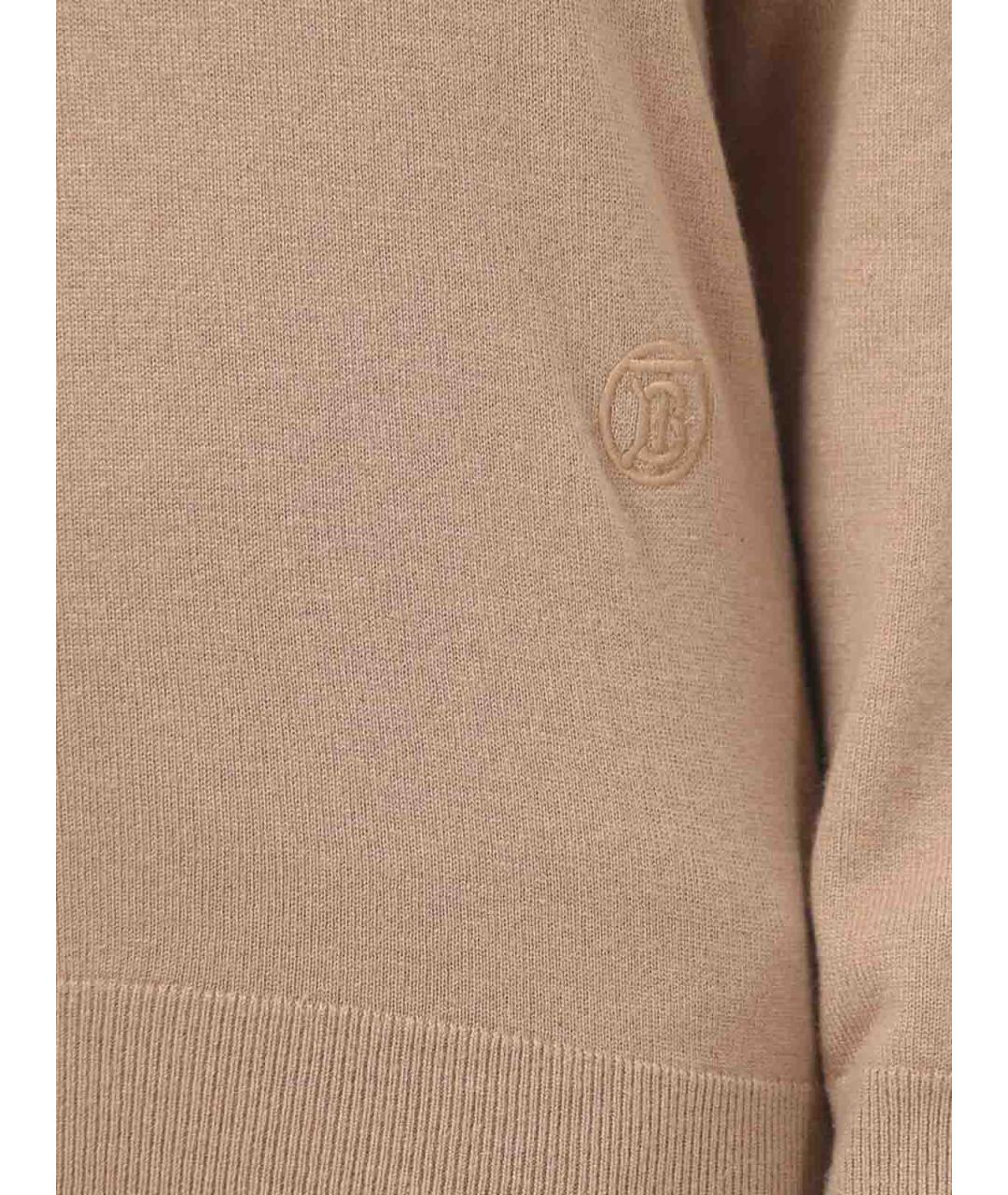 BURBERRY Бежевый кашемировый джемпер / свитер, фото 3