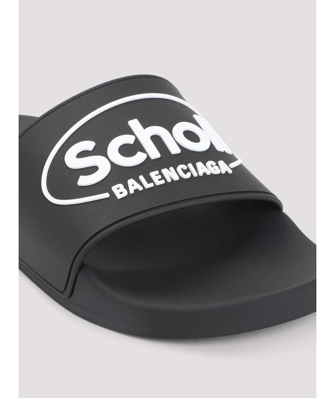BALENCIAGA Черные шлепанцы, фото 4