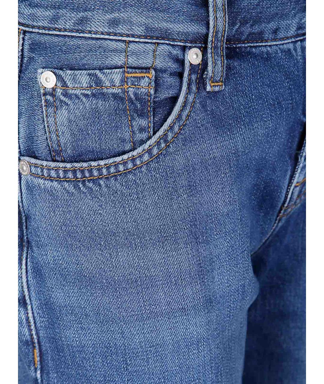 7 FOR ALL MANKIND Синие хлопковые джинсы клеш, фото 3