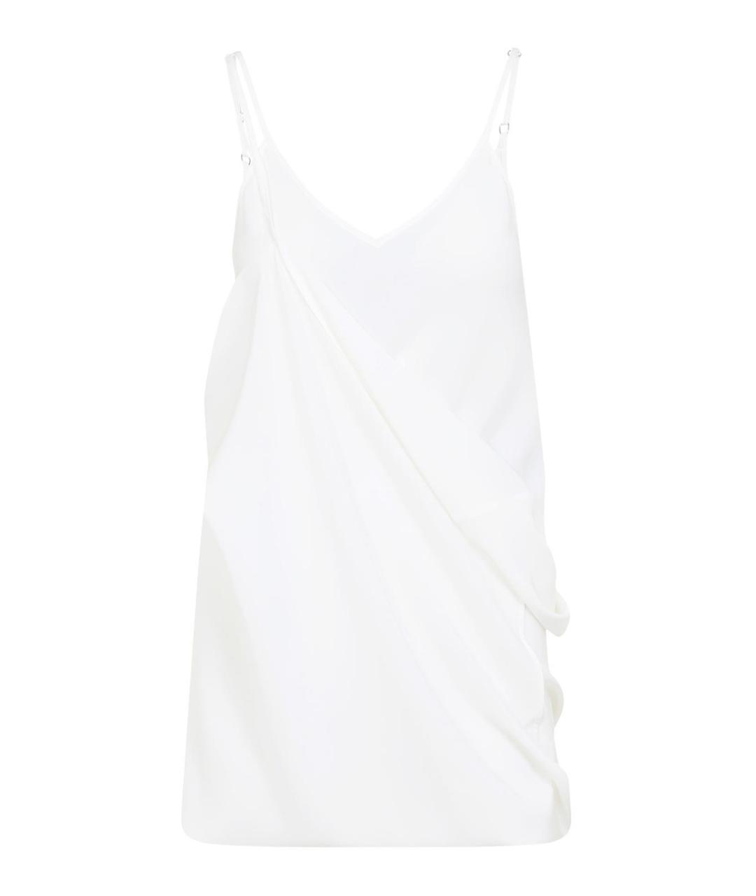 MM6 MAISON MARGIELA Белое шелковое повседневное платье, фото 1