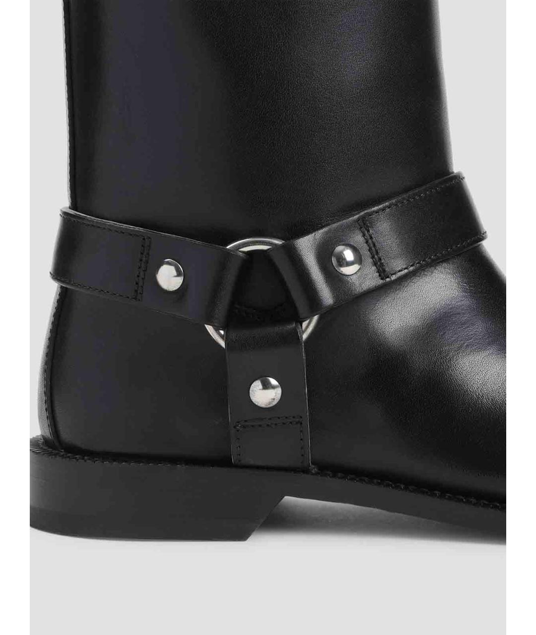 LOEWE Черные кожаные ботинки, фото 4