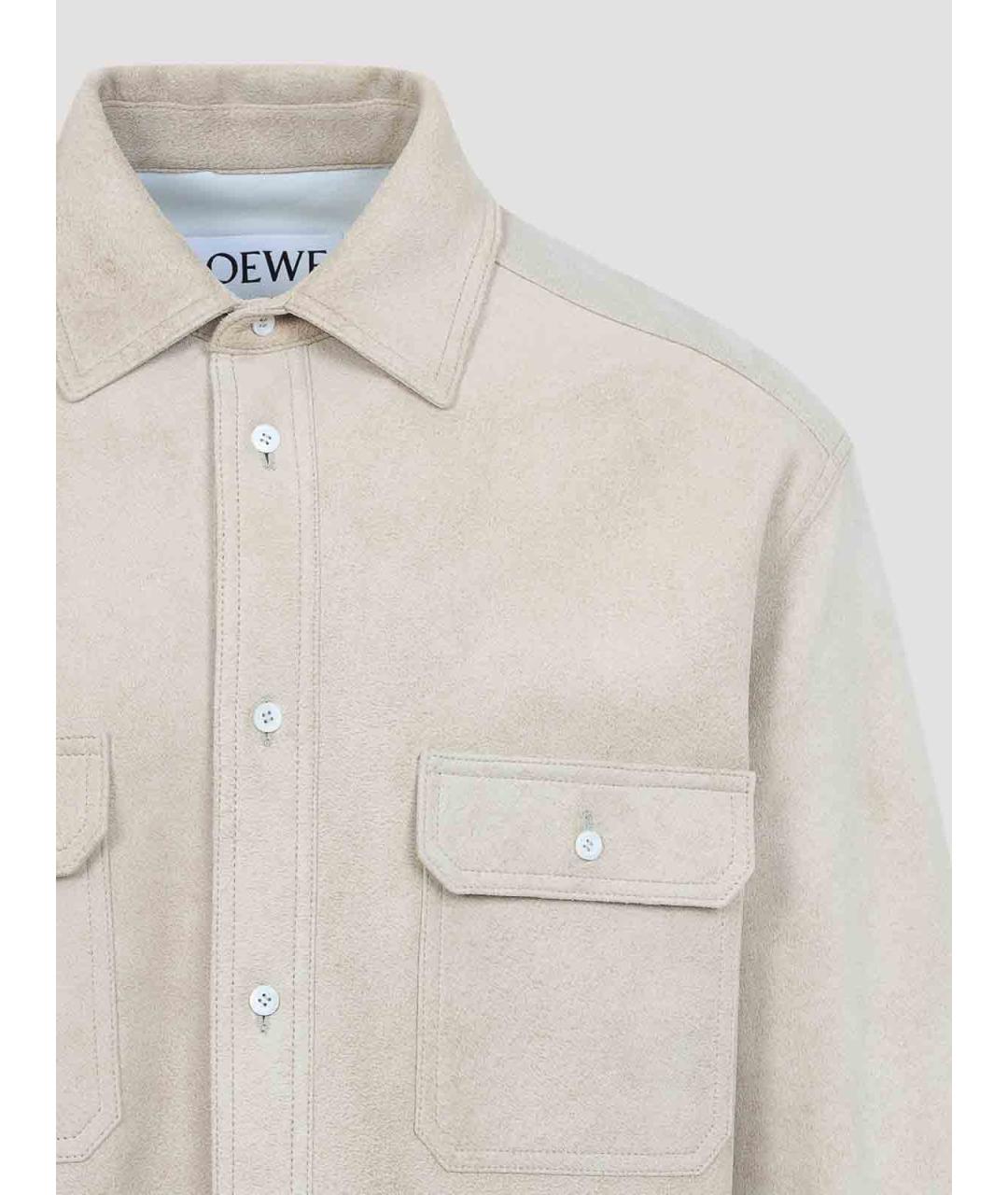 LOEWE Белая замшевая куртка, фото 3