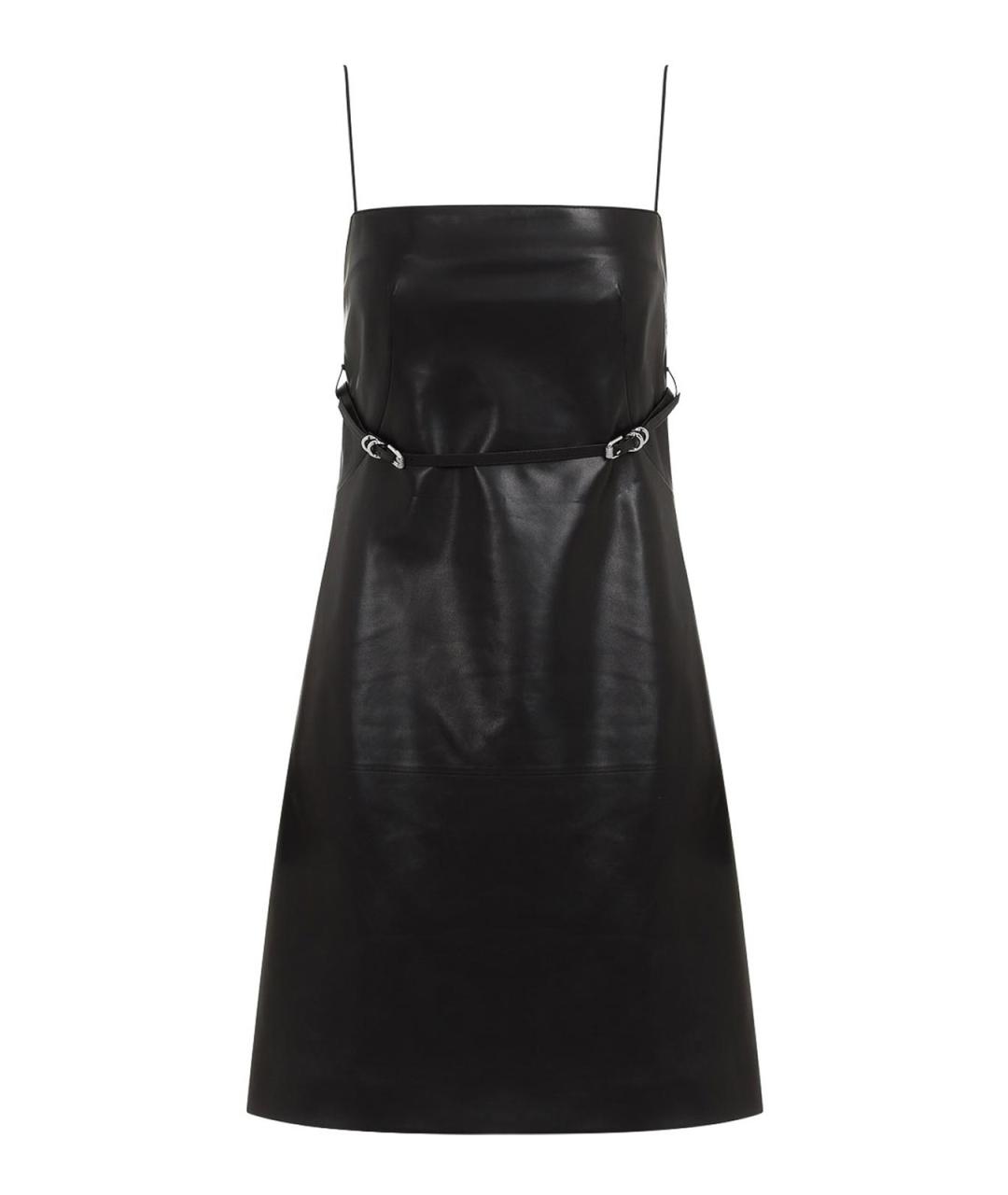 GIVENCHY Черное кожаное коктейльное платье, фото 1