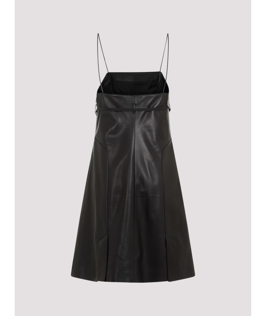 GIVENCHY Черное кожаное коктейльное платье, фото 2