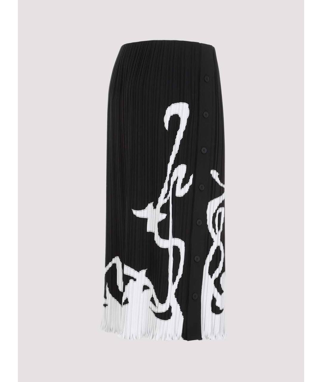 LANVIN Черная полиэстеровая юбка миди, фото 3
