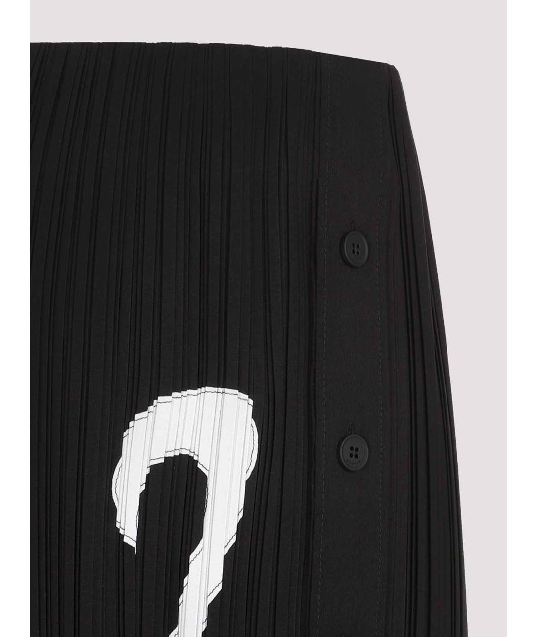 LANVIN Черная полиэстеровая юбка миди, фото 4