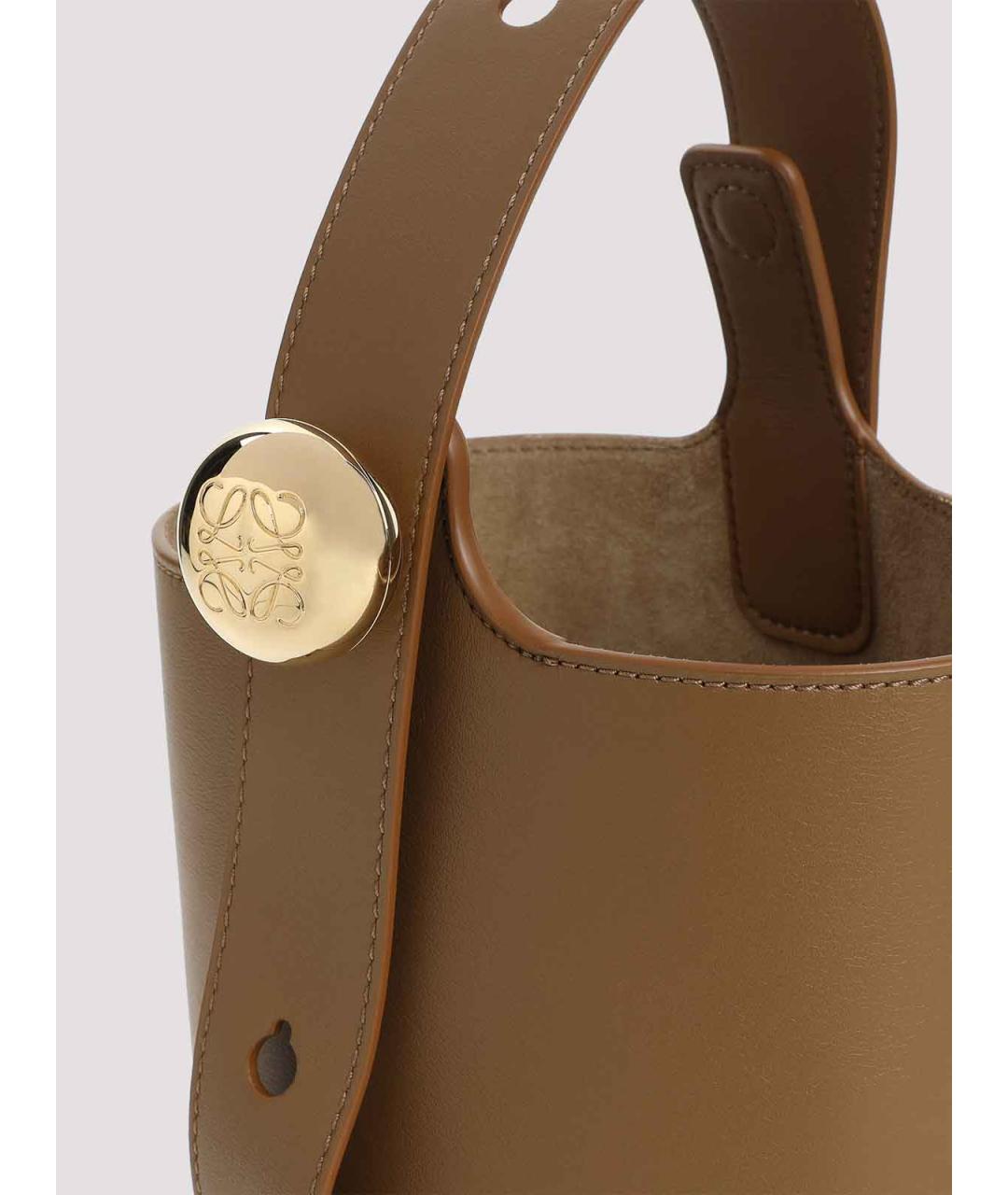LOEWE Коричневая кожаная сумка тоут, фото 3