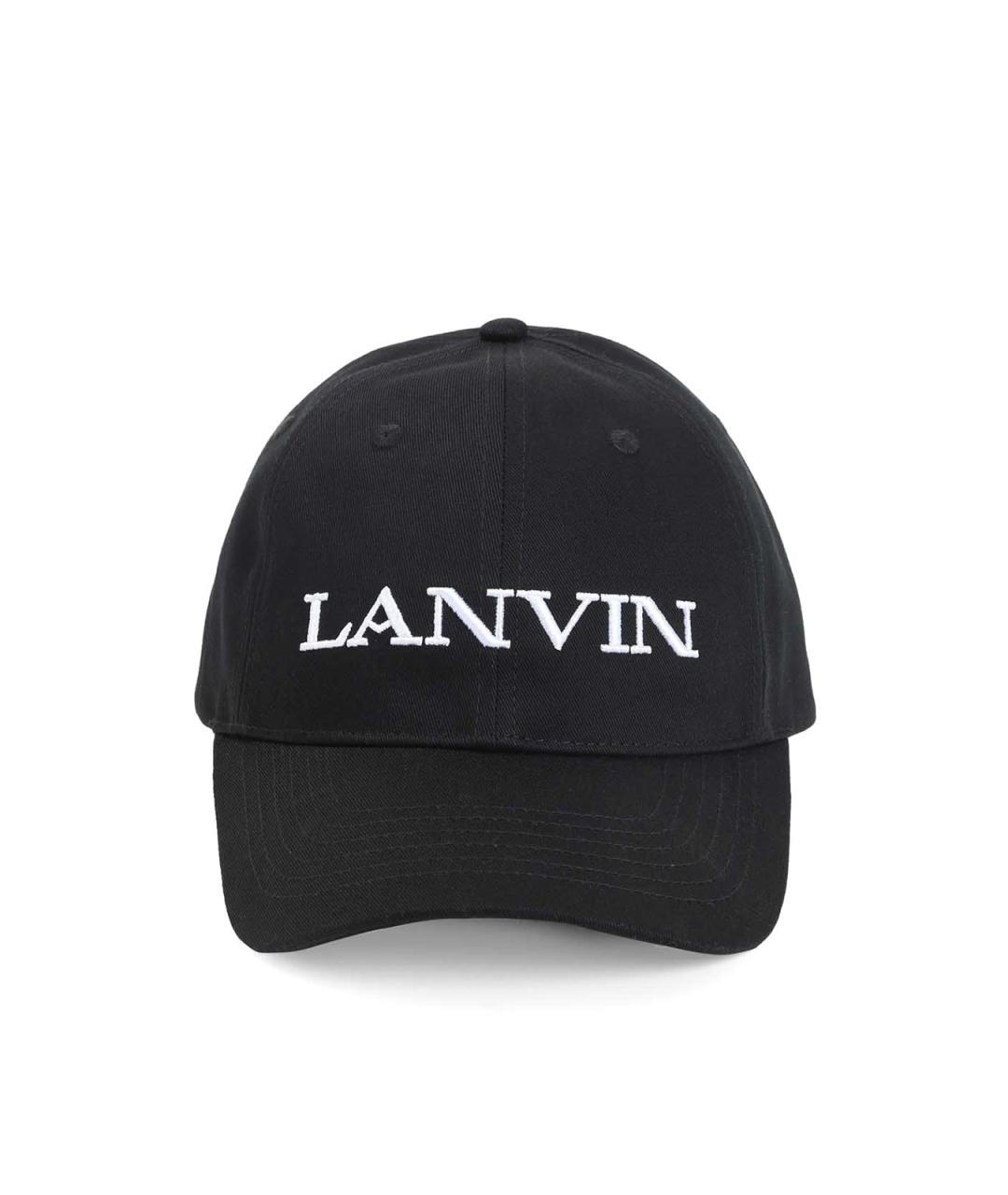 LANVIN Черная хлопковая кепка/бейсболка, фото 1