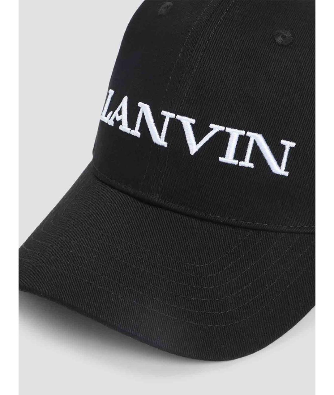 LANVIN Черная хлопковая кепка/бейсболка, фото 3