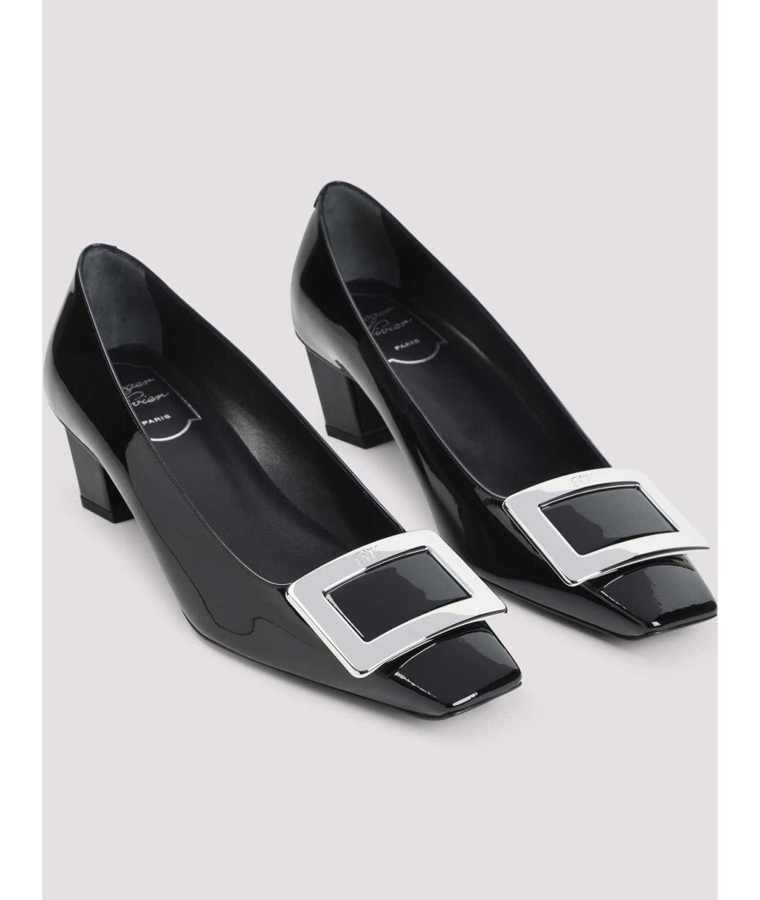 ROGER VIVIER Черные кожаные туфли, фото 2
