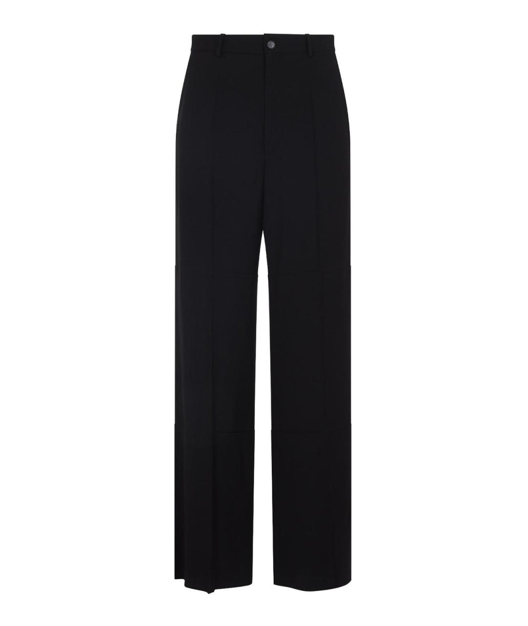 BALENCIAGA Черные вискозные классические брюки, фото 1