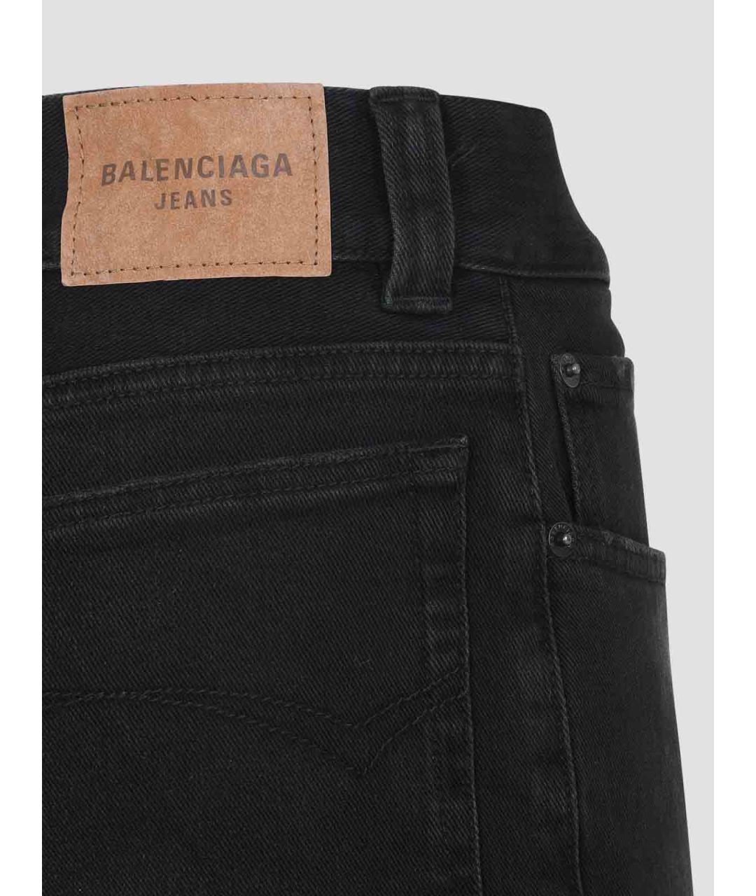 BALENCIAGA Черные хлопковые джинсы клеш, фото 3