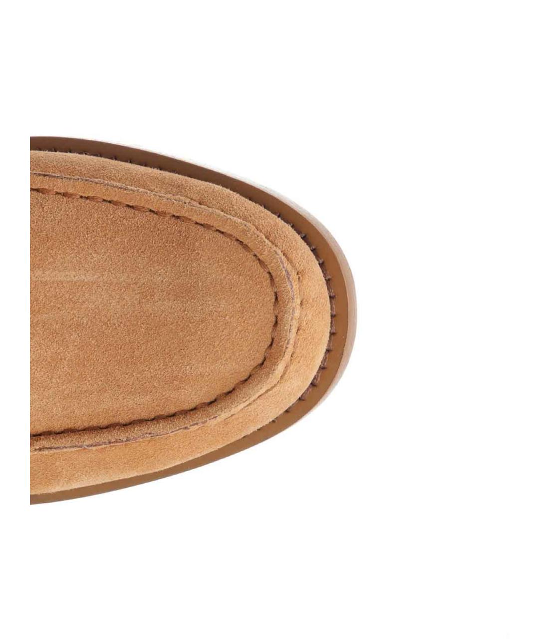 TOD'S Бежевые замшевые лоферы, фото 4