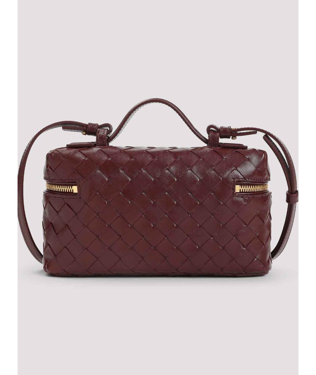 BOTTEGA VENETA Бордовая кожаная сумка через плечо, фото 2