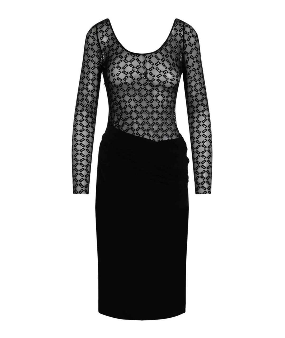 GIVENCHY Черное вискозное коктейльное платье, фото 1