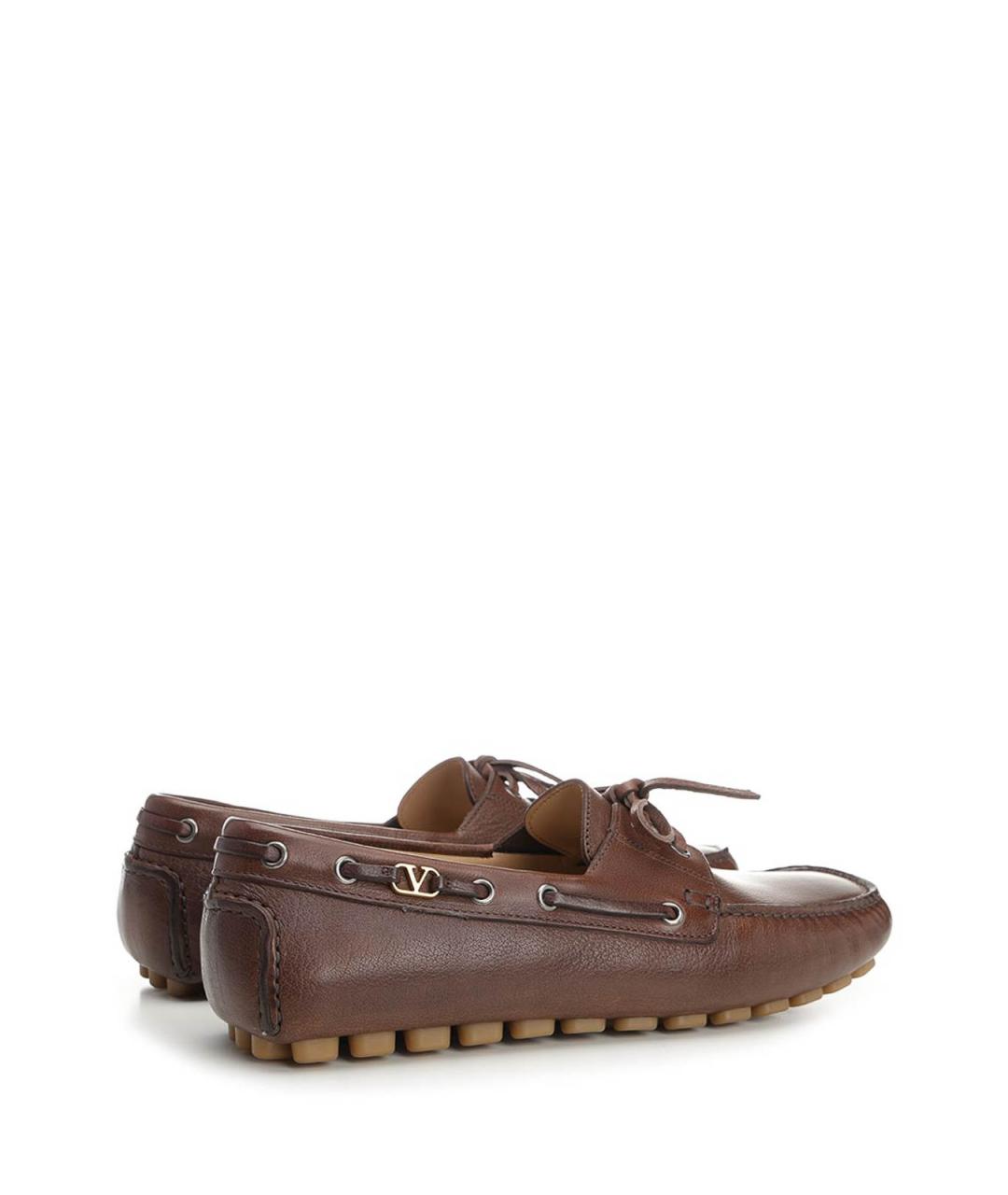 VALENTINO Коричневые кожаные лоферы, фото 3