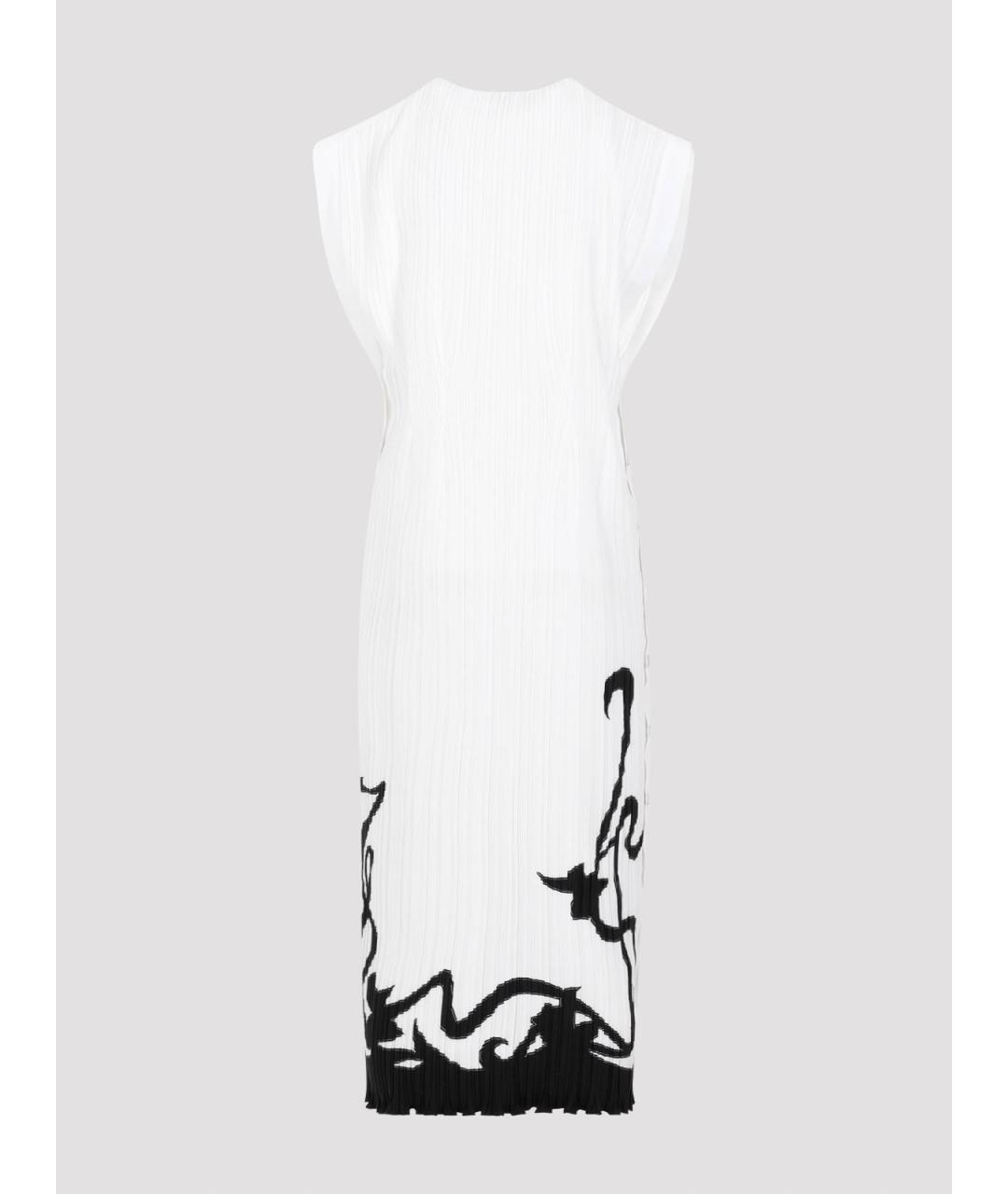 LANVIN Белое полиэстеровое повседневное платье, фото 2