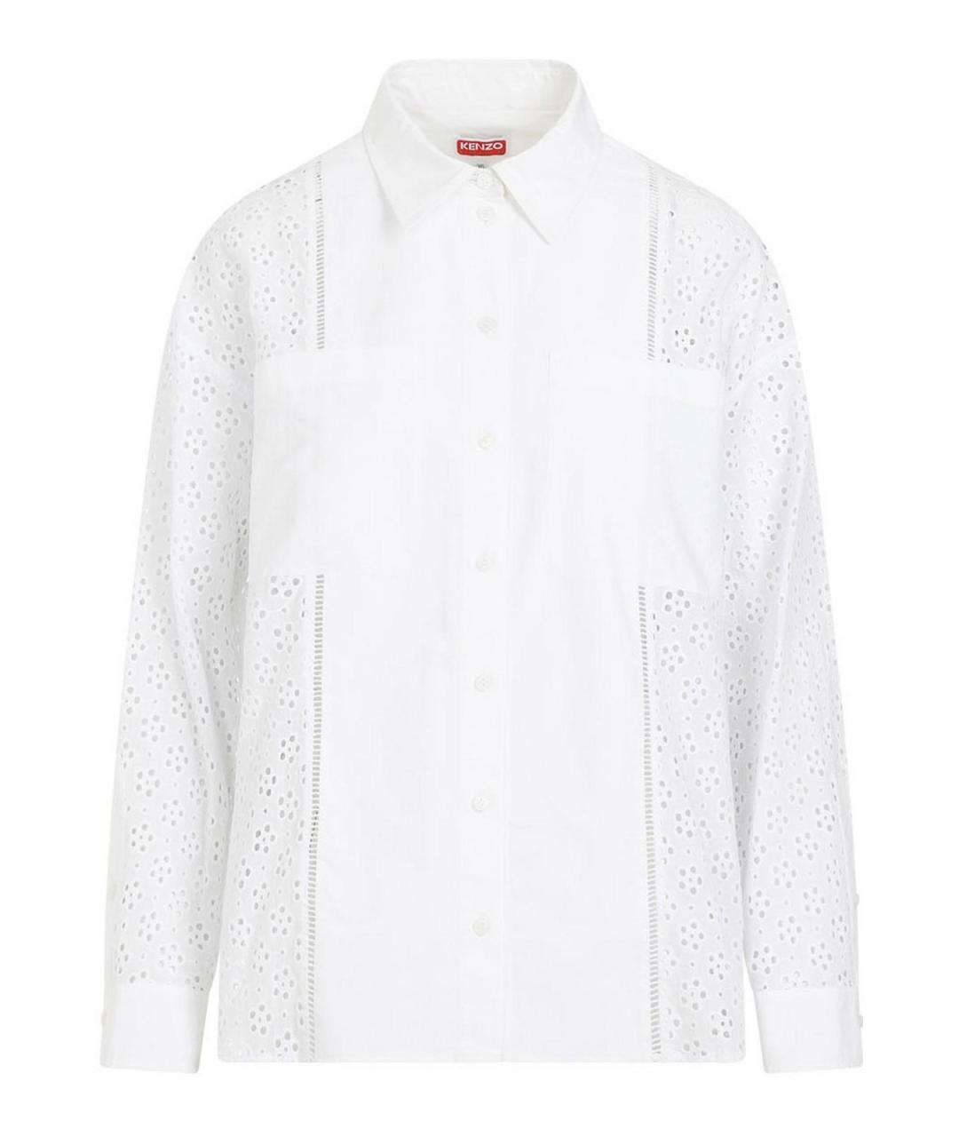 KENZO Белая хлопковая рубашка, фото 1
