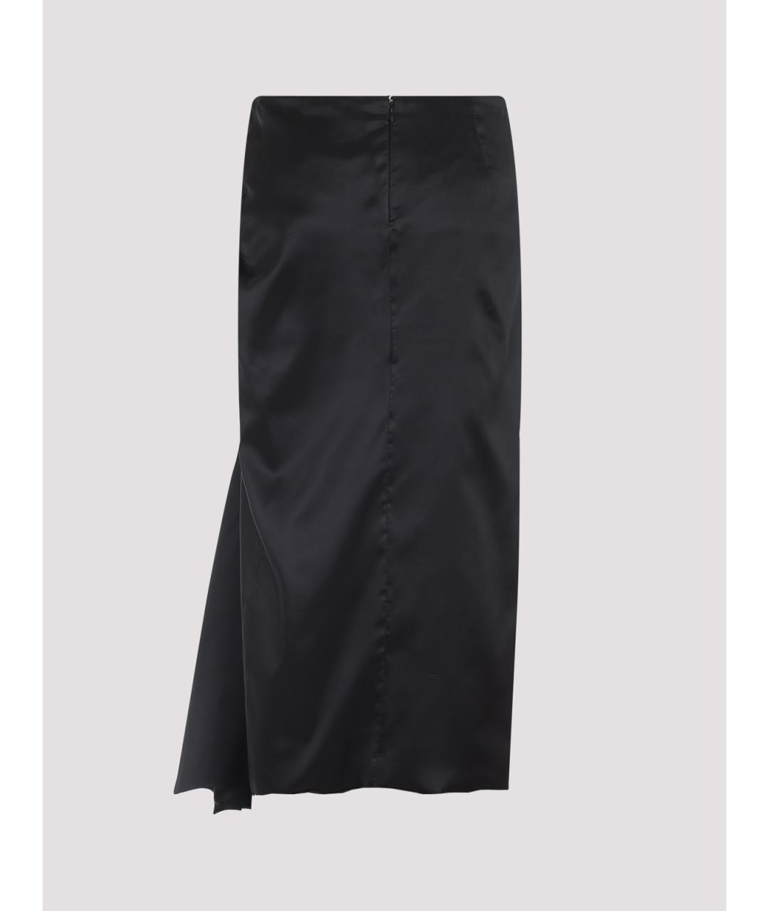 BALENCIAGA Черная вискозная юбка миди, фото 2
