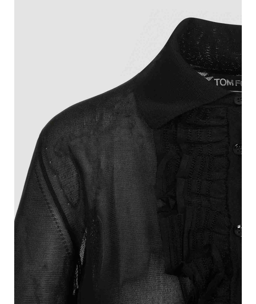 TOM FORD Черная вискозная блузы, фото 4